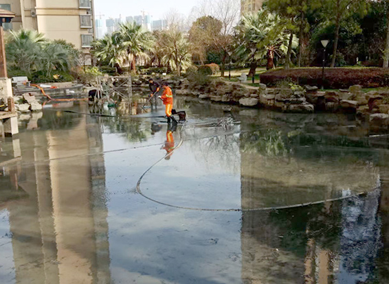 顺义景观池淤泥清理